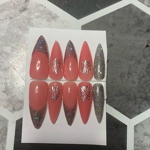 Gel nails glue, sticky taps, nail file , alcohol prep pad, cuticle stick